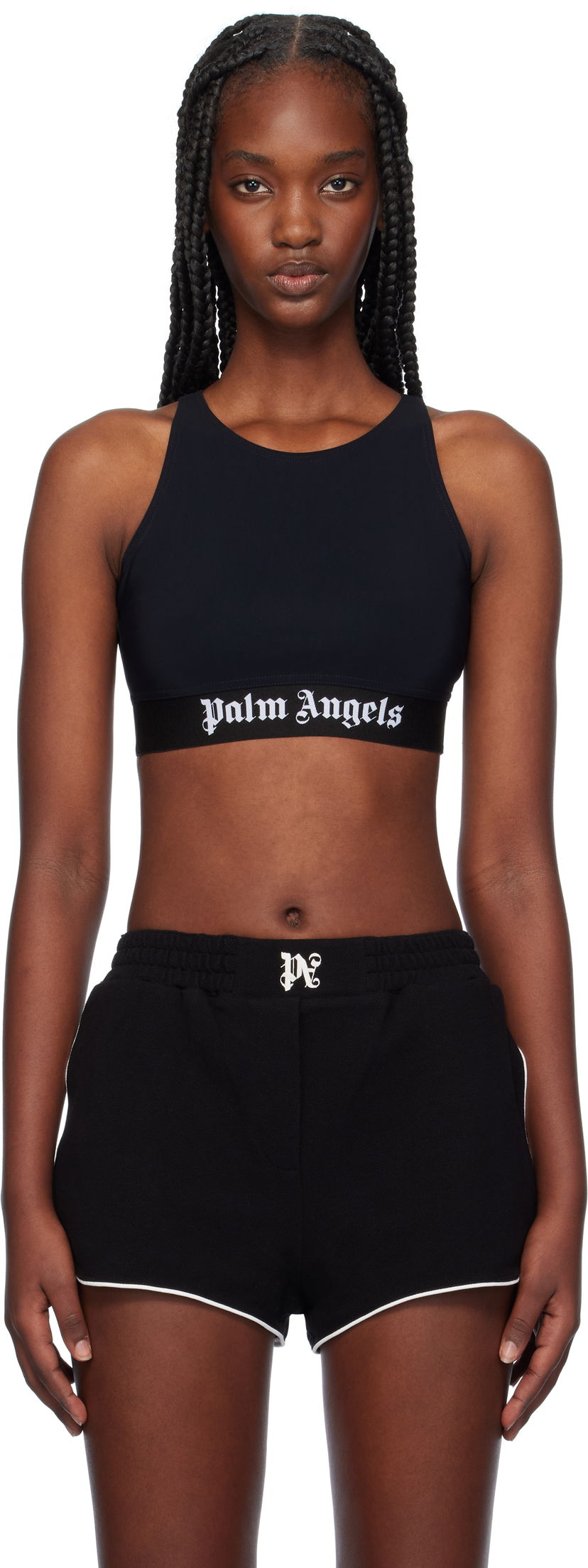 Majica brez rokavov Palm Angels Classic Logo Sport Top Črna | PWVO024C99FAB0011001