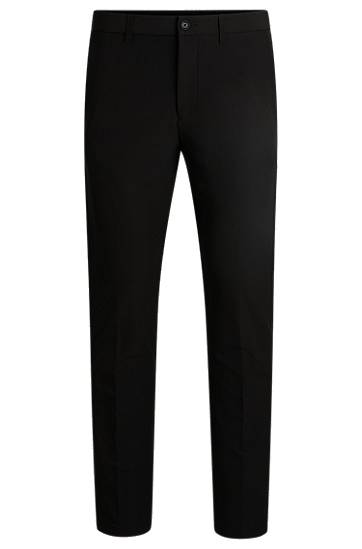 Hlače BOSS Slim-Fit Water-Repellent Stretch Trousers Črna | 50534303
