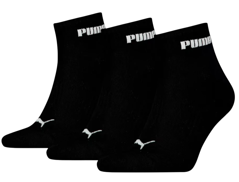 Nogavice Puma Puma Quarter Plain 3-Pack Socks Črna | 701230337-200