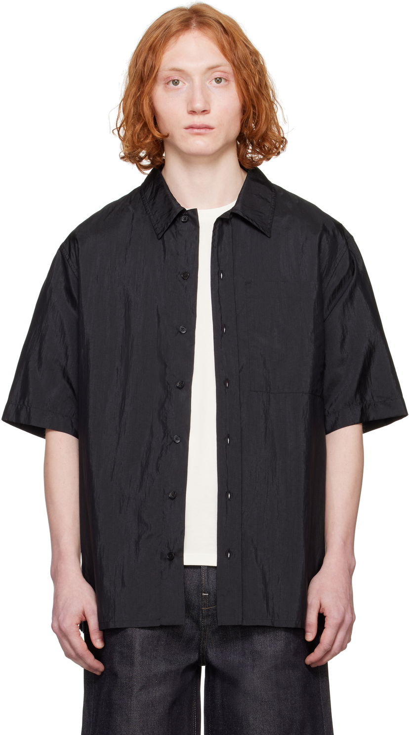 Srajce Jil Sander Jil Sander Canvas Short Sleeve Shirt Črna | J47DL0165_J70003