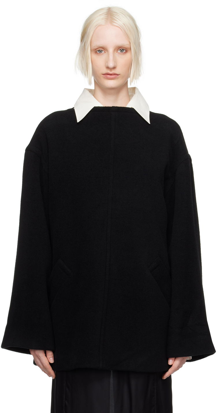 Majica Maison Margiela MM6 Black Boat Neck Sweatshirt Črna | S52NH0013 M20020