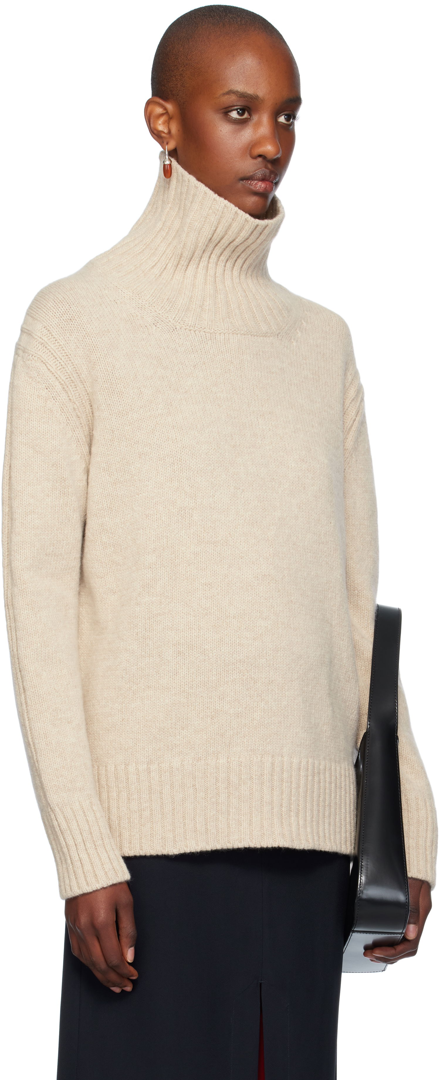 Pleteni pulover &Daughter Tunic Turtleneck Sweater Bež | H40670, 1