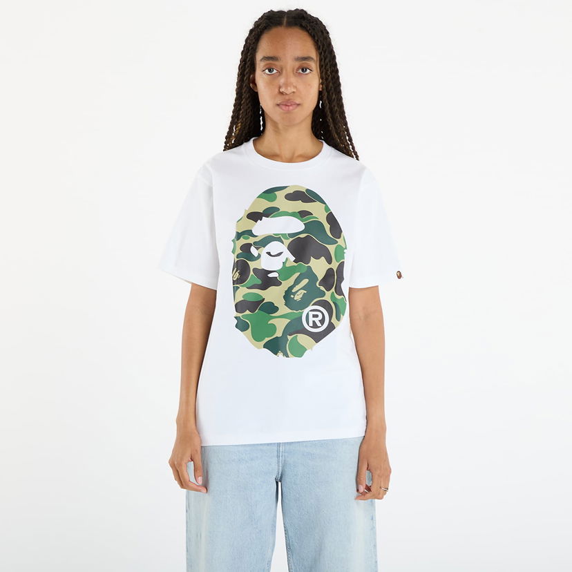 Majica BAPE Abc Camo Big Ape Head Tee Bela | 001TEL801006MWH0
