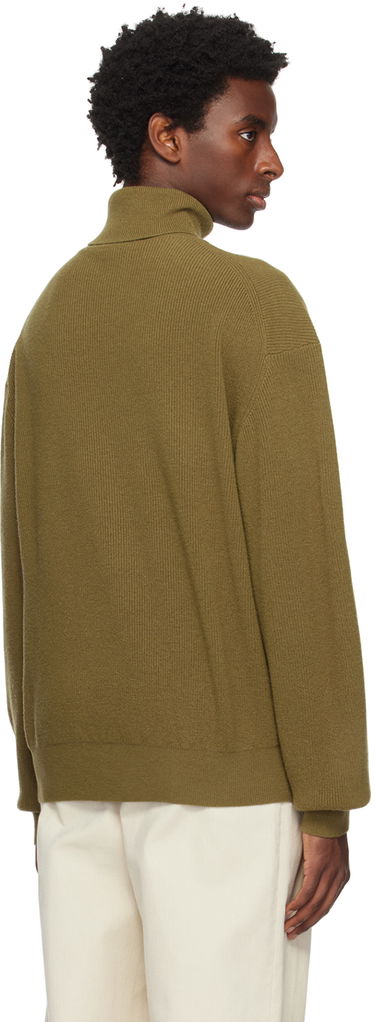 Pleteni pulover We11done We11done Jacquard Turtleneck Sweater Zelena | WD-KT3-23-620-U-KK, 2