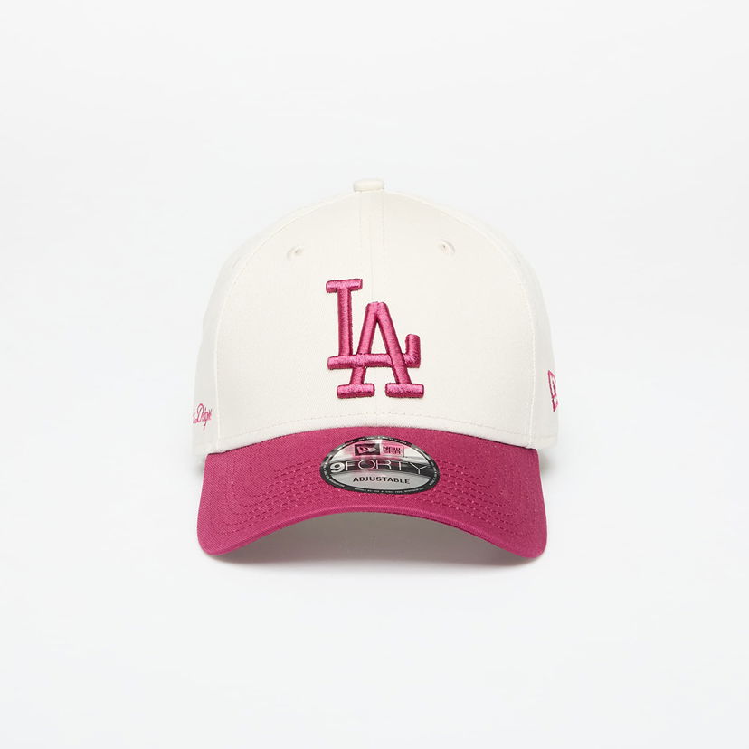 Kapa New Era Los Angeles Dodgers 9FORTY Side Script Adjustable Cap Bela | 60667556