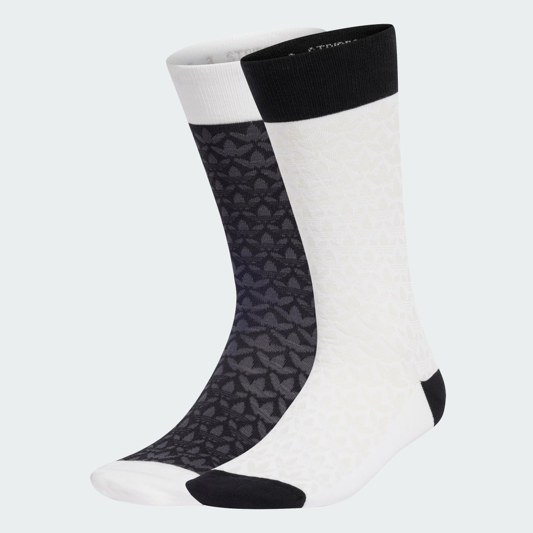 Nogavice adidas Performance Two Pack Monogram Crew Socks Bela | JC8631, 1