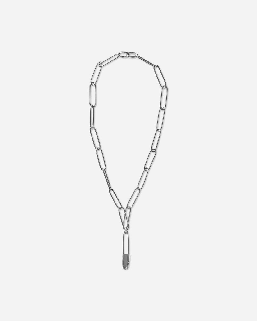 Ogrlica UNDERCOVER Safety Pin Chain Necklace Kovinski | UP2E4N01 SILVER