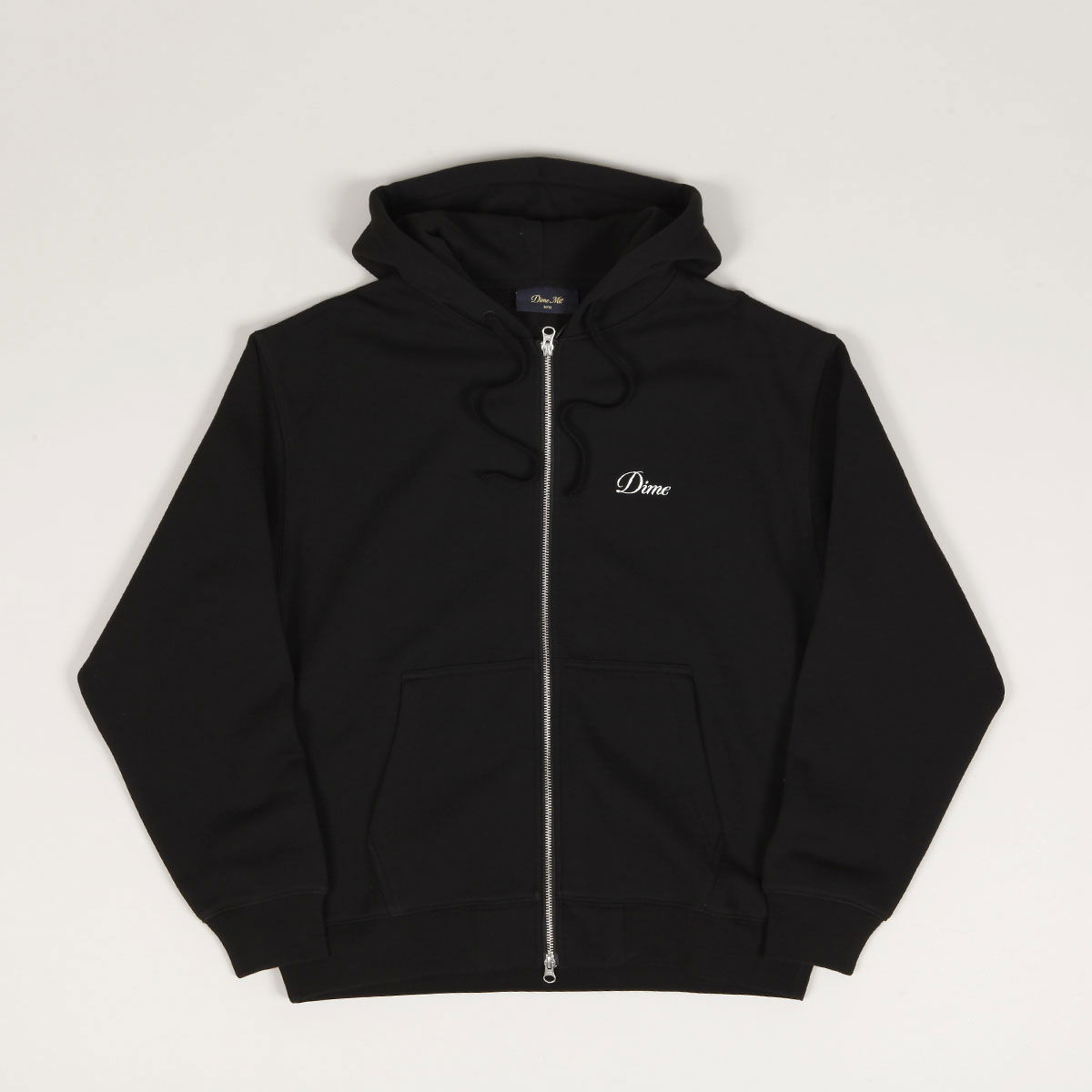 Pulover Dime Dime Cursive Zip Hoodie Črna | DIME2SP2547BLK, 0