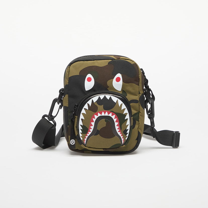 Torba za čez ramo BAPE A BATHING APE 1St Camo Shark Mini Shoulder Bag Zelena | 001SGL301021MGRN
