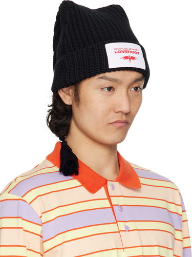 Beanie Charles Jeffrey Loverboy Charles Jeffrey LOVERBOY Sloppy Giuseppe Knit Beanie with Tassel Črna | 54131001, 3