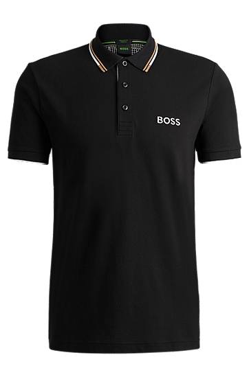 Polo majica BOSS BOSS Contrast Logo Polo Shirt Črna | 50469102