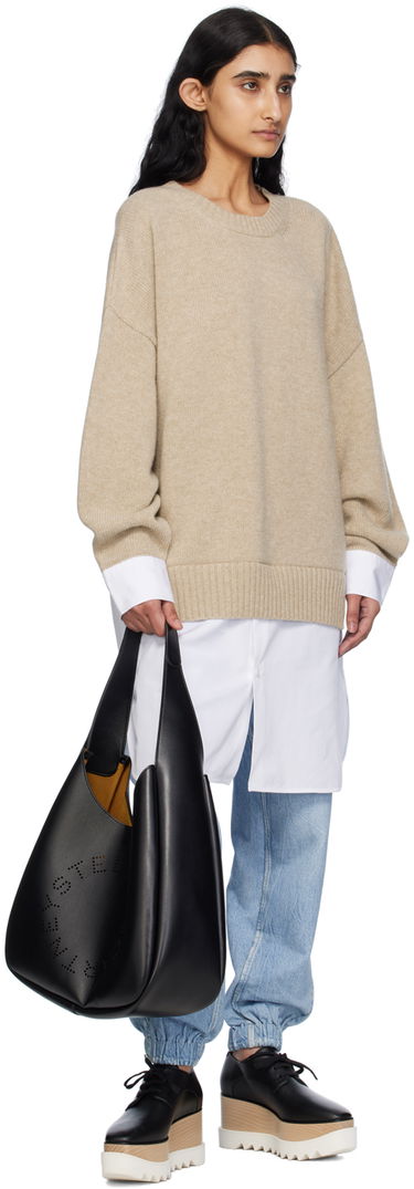 Torbica Stella McCartney Alter Mat Perforated Logo Tote Bag Črna | 7B0102W8542, 3