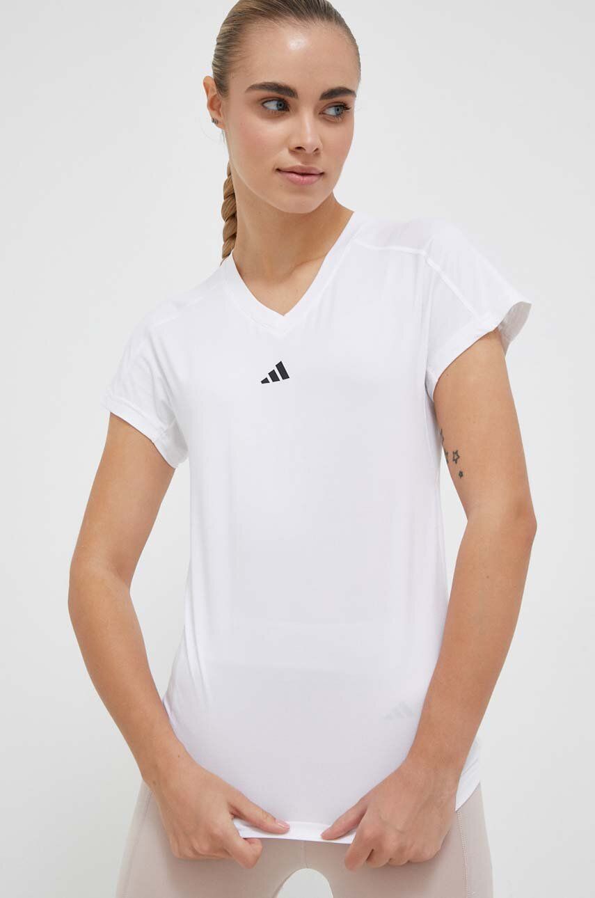 Majica adidas Performance AEROREADY Train Essentials Minimal Branding V-Neck Tee Bela | HR7878, 0