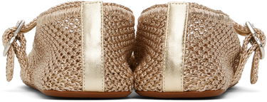Obleke Alaïa ALAÏA Open Knit Ballerina Flats Bež | AA3A029TK047, 1