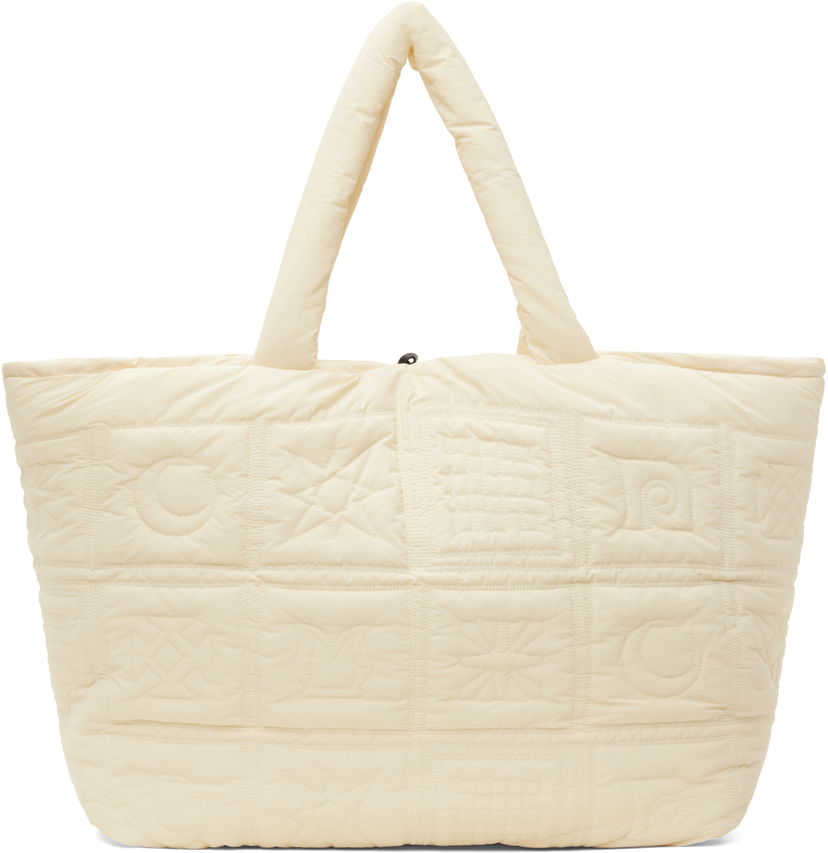 Tote bag Nanushka Nanushka Symbol Quilted Tote Bež | NU24FWBT12611
