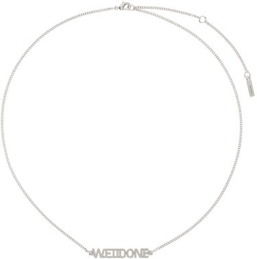 Ogrlica We11done We11done Lettering Pendant Necklace Kovinski | WD-AJ2-24-560-U-SV, 0