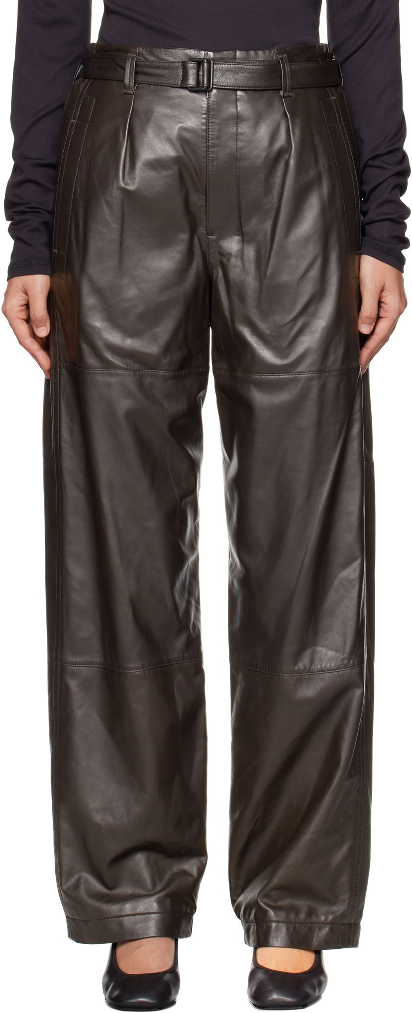 Hlače LEMAIRE Drawstring Parachute Pants Črna | PA1145 LL0094