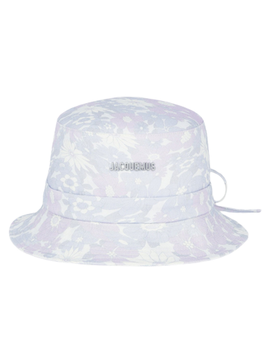 Klobuk Jacquemus Bob Gadjo Bow Knotted Print Bela | 223AC001-5002-6AG