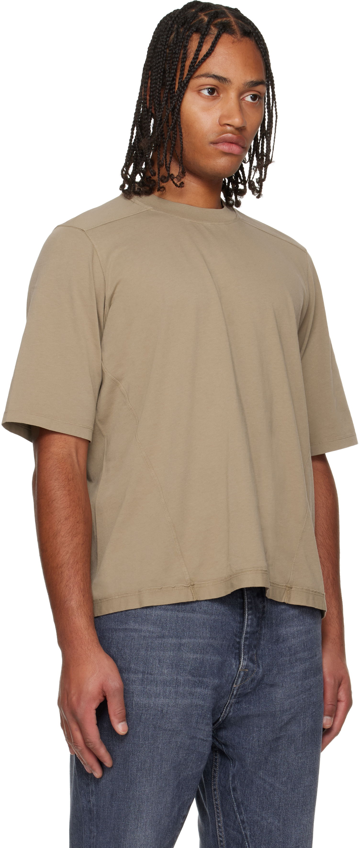 Majica Rick Owens DRKSHDW Concordians Walrus T-shirt Bež | DU02E7252 RNP, 1