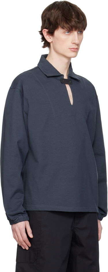 Pleteni pulover GR10K GR10K Jersey Midlayer Polo Modra | BG824120EH, 1