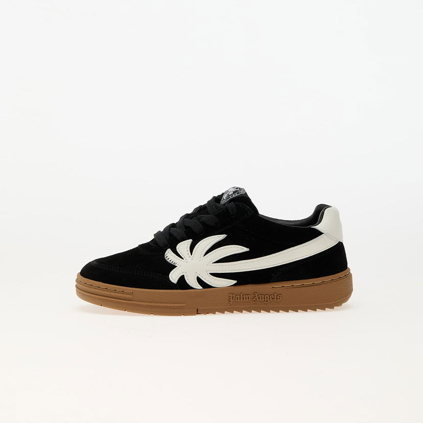 Superge in čevlji Palm Angels Palm Beach University Leather Black White Črna | PBIA015F24LEA0011001