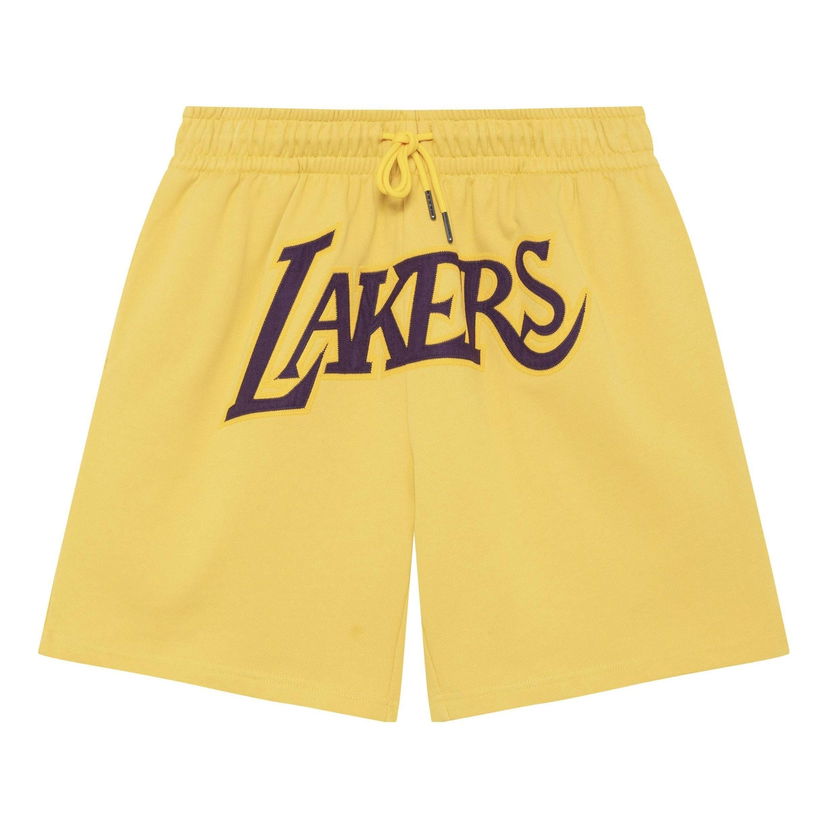 Kratke hlače Mitchell & Ness Mitchell & Ness NBA Los Angeles Lakers Big Face Shorts Rumena | MNJYSSS23101-YELLOW