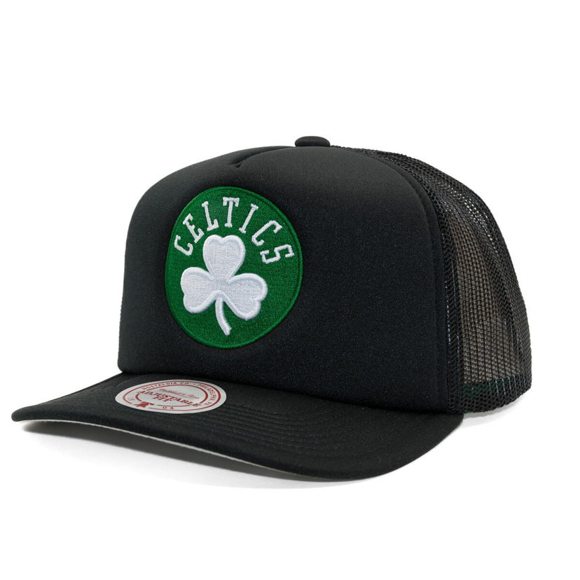 Kapa Mitchell & Ness Mitchell & Ness Hidden Trucker Hat Boston Celtics Črna | HT11408-BCEBLCK