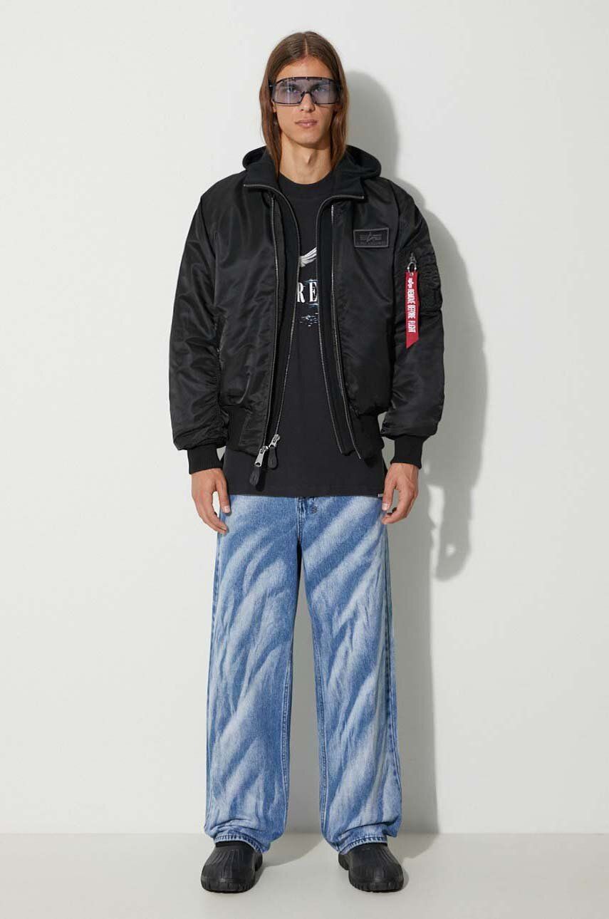 Bomber jakna Alpha Industries Bomber Jacket With Logo Patch Črna | 183110.515, 1