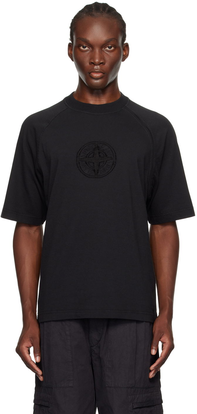 Majica Stone Island Black Organic Cotton T-Shirt Črna | 8115201M1, 0
