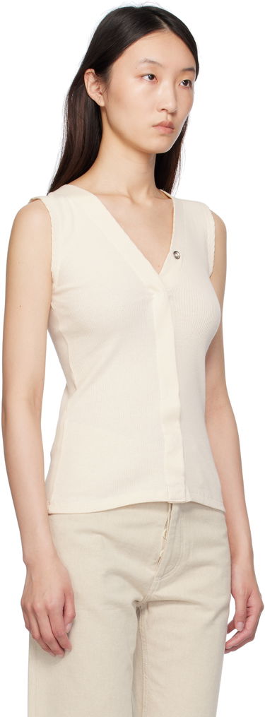 Majica brez rokavov Baserange Baserange Tav Snap Tank Top Bela | TOTVS-RC-SU25, 1