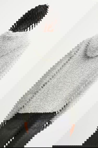 Pleteni pulover ADER ERROR KNIT Textured Full-Zip Cardigan with Embroidered Details Siva | BO01FWKT0704GR, 2