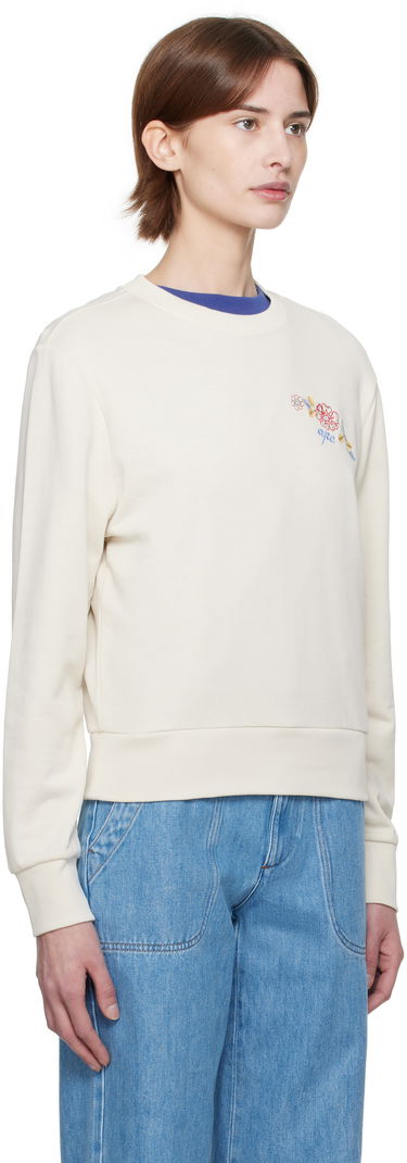 Pleteni pulover A.P.C. A.P.C. Evelyn Embroidered Sweatshirt Bela | COHHA-F27981, 1