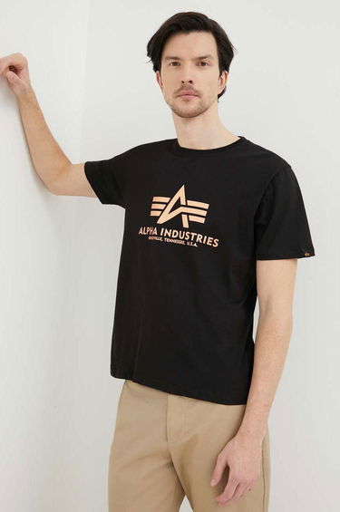 Majica Alpha Industries Basic Fool Print T-Shirt Črna | 100501FP.365, 0