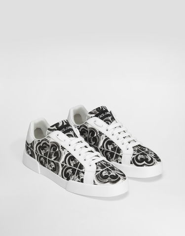 Superge in čevlji Dolce & Gabbana Dolce & Gabbana Portofino Light Strobel Majolica Print Bela | CS2330A9R22IU3TN, 1