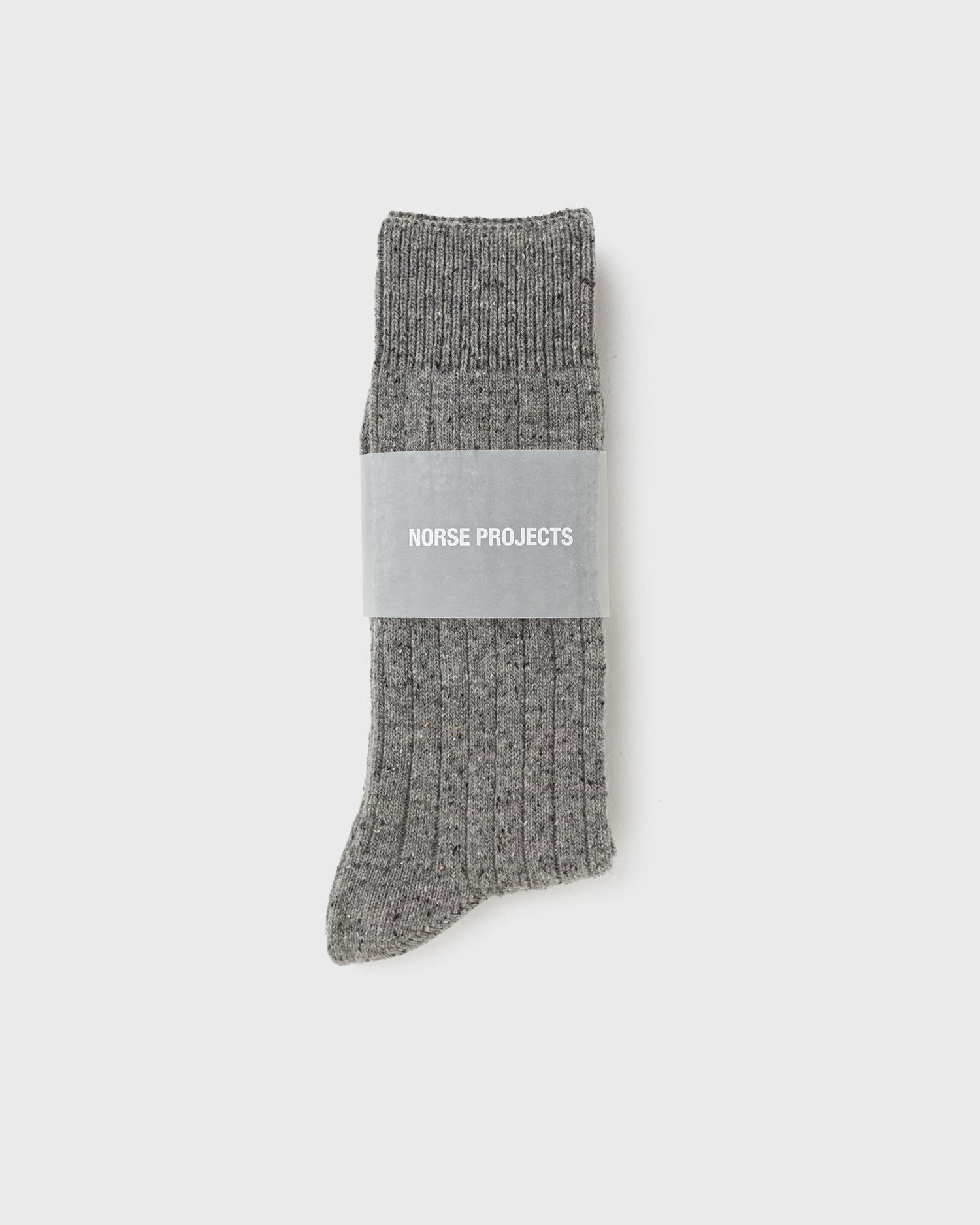Nogavice NORSE PROJECTS Bjarki Neps Wool Rib Sock Siva | N82-0008-1500, 0