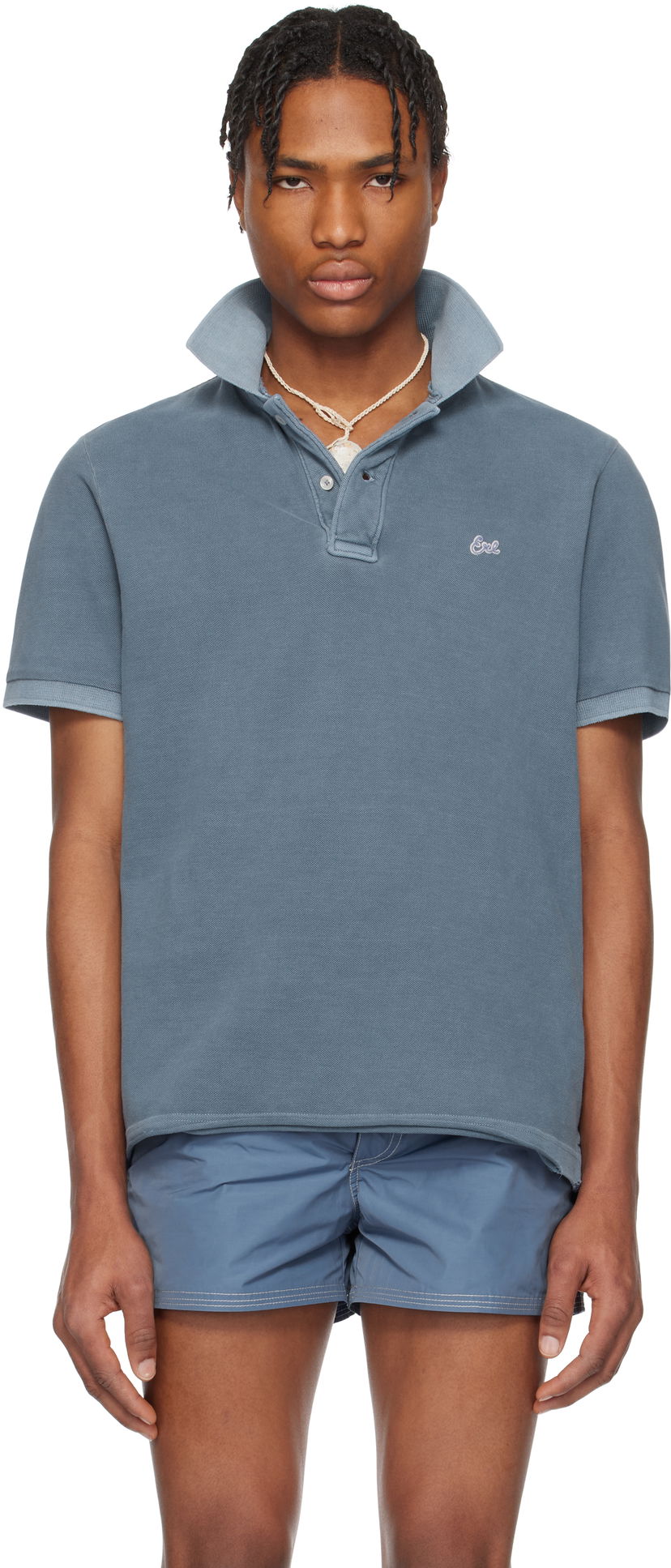 Polo majica ERL ERL Polo Shirt Modra | ERL10T004