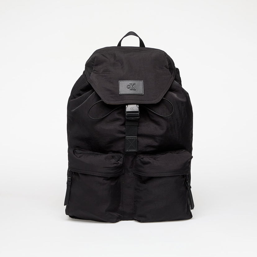 Nahrbtnik CALVIN KLEIN Calvin Klein Jeans Metro Nylon Flap Backpack Črna | LV04G3085G UB1