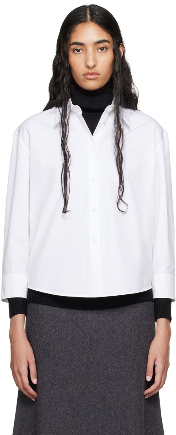 Srajce Jil Sander Cropped Button-Up Shirt Bela | J02DL0205_J45002