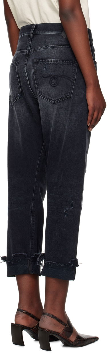 Kavbojke R13 R13 Crossover Cropped Jeans Črna | R13W2048-394, 2