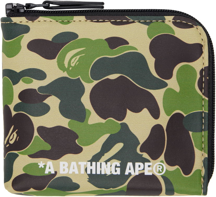 Denarnica BAPE A Bathing Ape ABC Camo Mini Wallet Zelena | 001SGK801018M