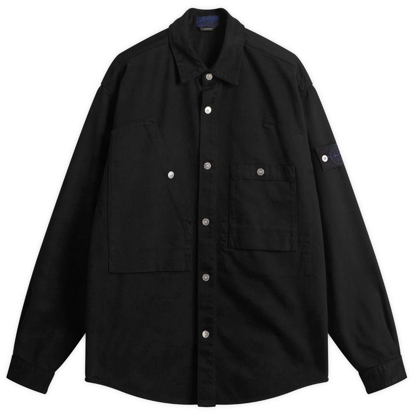Srajce Stone Island Bull Denim-TC Overshirt Črna | K2S151100008-V0029