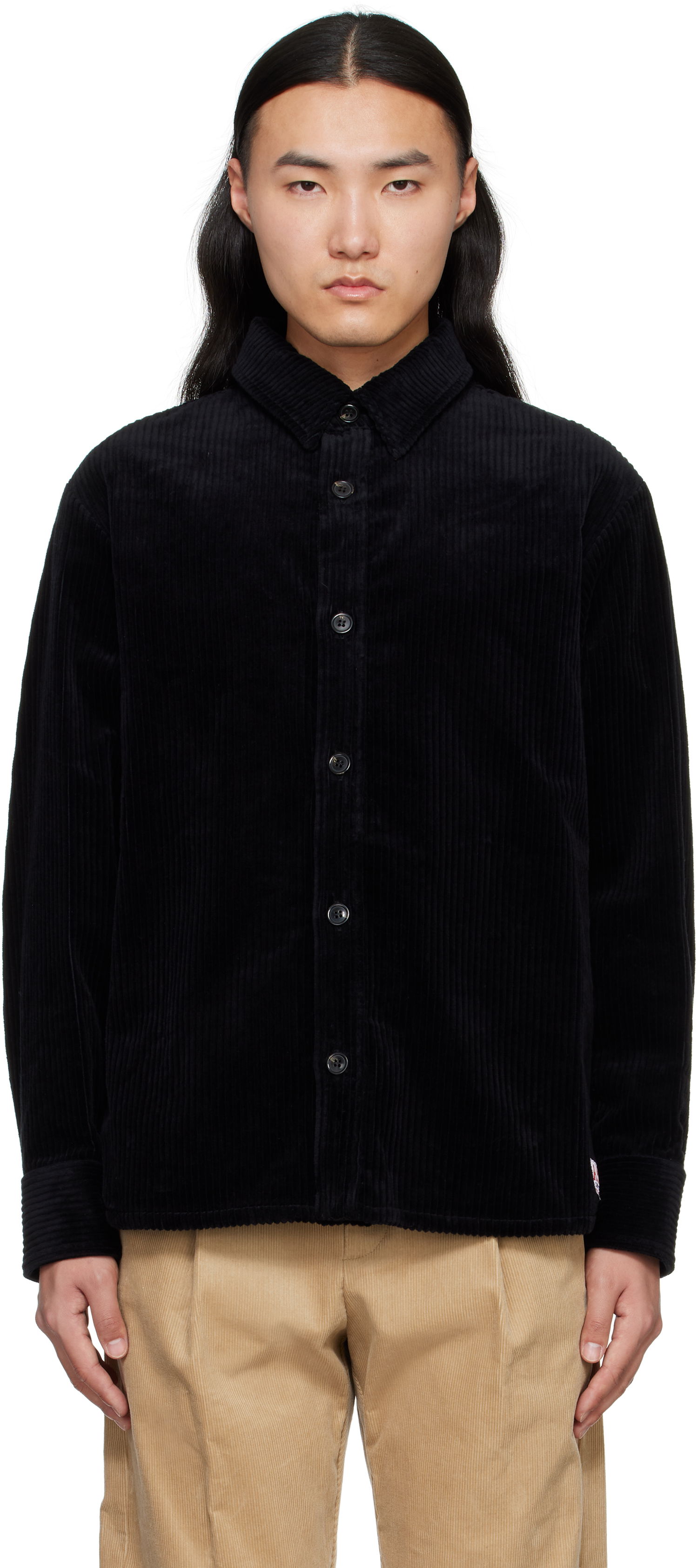 Srajce A.P.C. A.P.C. Boris Corduroy Overshirt Črna | COHDW-H02811, 0