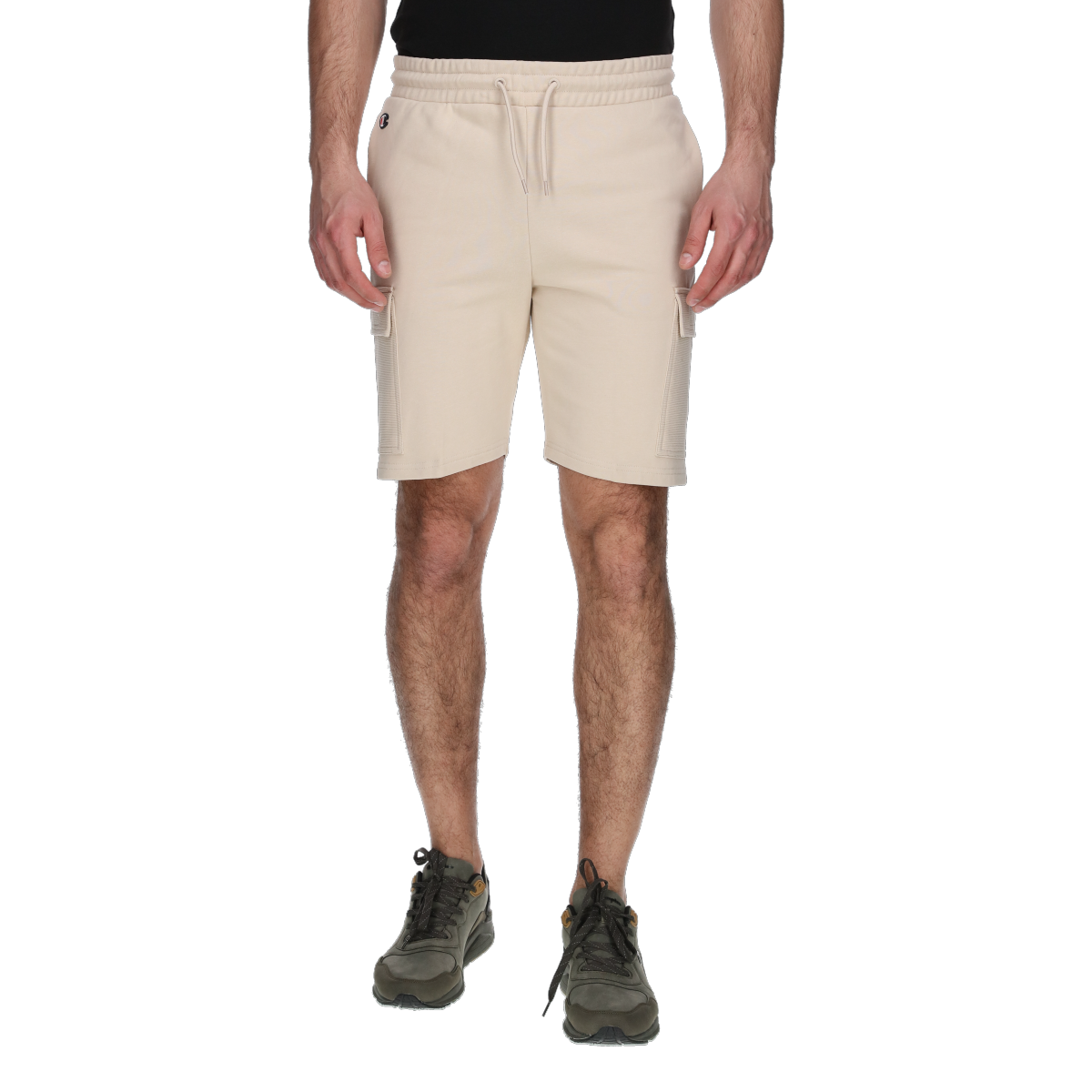 Kratke hlače Champion Fleece Drawstring Cargo Shorts with Ribbed Panels Bež | 221531-MS073, 0