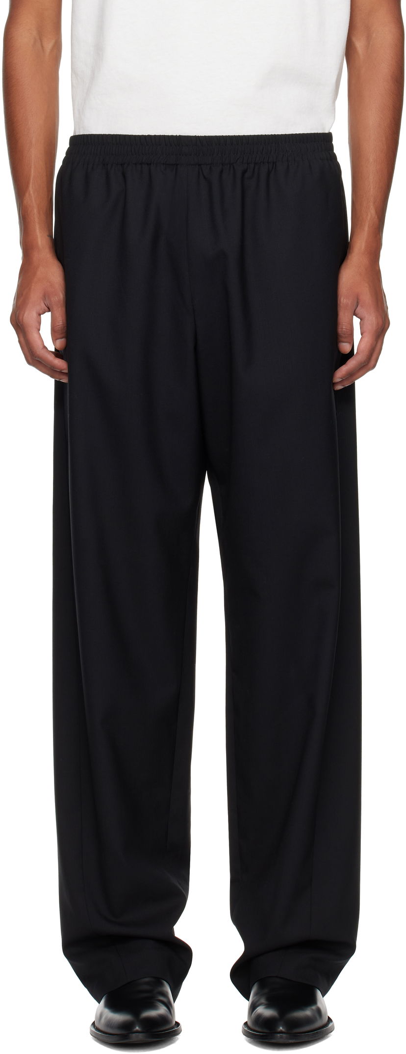 Hlače The Row Konan Elastic Waist Trousers Črna | 803-W3464