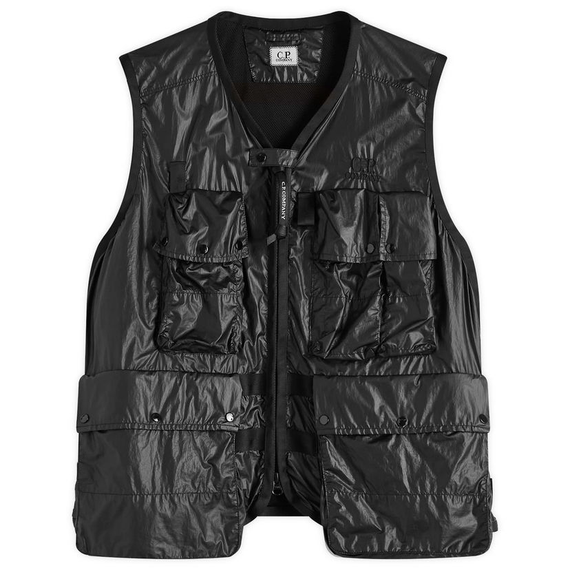 Telovnik C.P. Company CS II Multipocket Logo Vest, Size Large Črna | 18CMVE009A-110030G-999