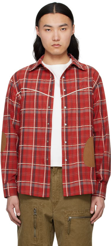 Srajce Andersson Bell Andersson Bell Noah Patch Check Shirt Rdeča | atb1238m, 0