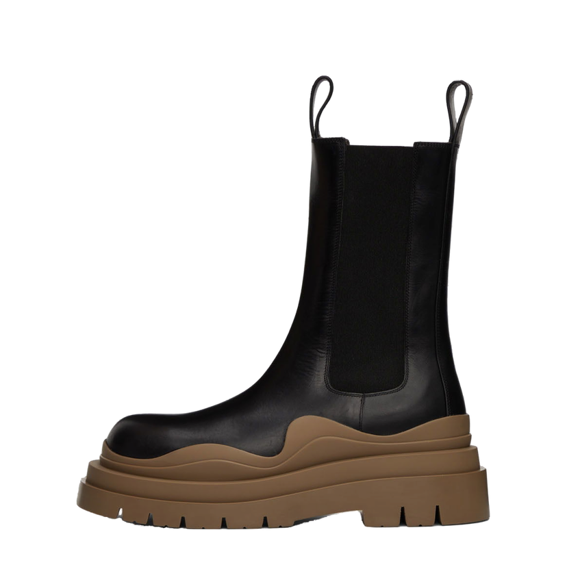 Superge in čevlji Bottega Veneta Tire Chelsea Boots "Black Taupe" Rjava | 630284 VBS50