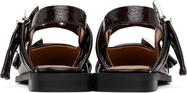 Pasovi GANNI GANNI Snake Buckle Flats Rjava | S2951, 1