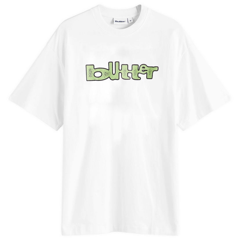 Majica Butter Goods Warped T-Shirt, Size Large Bela | BG251101-WHT