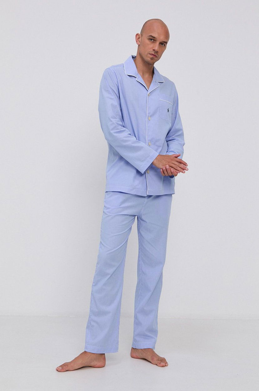 Pižame Polo by Ralph Lauren Patterned Pajama Set Modra | 714514095001